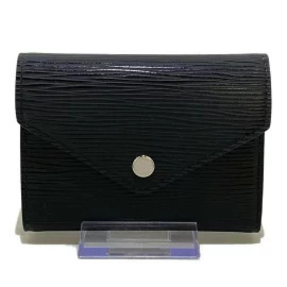 LOUIS VUITTON Portefeuille Victorine Tri fold Wallet Noir Black Leather